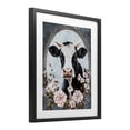 thumbnail image 3 of Stupell Industries Flower Horned Cow Portrait Black Framed Print Under Glass design by Petal Prints Design, 21 x 17, 3 of 10