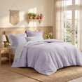 thumbnail image 3 of Regency Heights King Size Comforter Set, 7-Piece Reversible Bed in a Bag with Sheets, Purple, 3 of 10