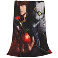 thumbnail image 4 of Death Note Cartoon Printing Throw Blanket, All Seasons Flannel Fleece Blanket, Soft & Warm Plush Blankets for Couch Sofa Bed Camping Travel, 40"x30", 4 of 9