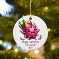 thumbnail image 4 of Pitaya Dragon Fruit Lover Ceramic Ornament - Customized Name Christmas Tree Gift for Boys, Girls, Besties, 4 of 6