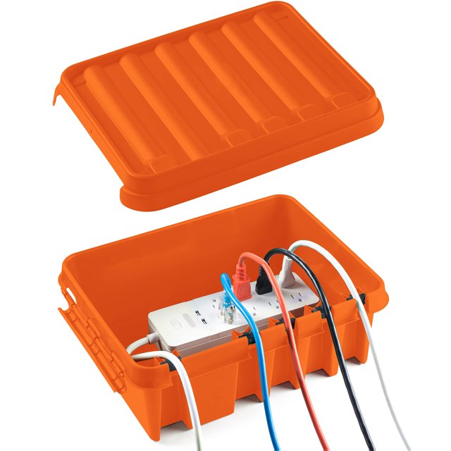 Caja de conexiones resistente a la intemperie SockitBox, tamaño grande, naranja