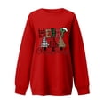 thumbnail image 5 of Qiopertar Mode Femmes Décontracté Imprimé Col Rond Manches Longues T-Shirt Ample Blouse d'Automne Pull Tops Chandails en Molleton Sans Capuche Liquidation Livraison Gratuite à Moins de 5$ jusqu'à 90 % de Réduction, 5 of 5