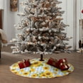 thumbnail image 4 of Disketp Blue White Plaid Sunflower Christmas Tree Skirt, Christmas Tree Decorations, Christmas Decor, Tree Mat Decoration(30-48IN)-48", 4 of 6