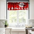 thumbnail image 3 of Christmas Valance Curtain for Kitchen Windows Snowman Xmas Tree Romantic Snowflake Bathroom Window Curtain Valance Rod Pocket for Bedroom Living Room, 54" X 18"-1 Panel, 3 of 5