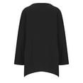 thumbnail image 5 of Giftesty Womens Shirts Top Clearance Women's Round Neck Long Sleeve Loose Imitation Cotton And Linen Tunic Blouse, 5 of 6