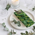 thumbnail image 3 of Cloth Napkins Set of 4 - 20x20 Inches, St. Patrick's Day Washable Reusable Table Napkins, Spring Lucky Shamrocks Green Leaves Plants Soft & Absortbent Dining Napkin for Party Wedding Hotel Restaurant, 3 of 8
