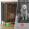 thumbnail image 3 of POAO 63"L Dog Crate Furniture for 2 Dogs, Heavy Duty Double Dog Crates for Mideum Dogs(20-35 Pounds), Dog Kennel Furniture Indoor as TV Stand, Brown, 3 of 7