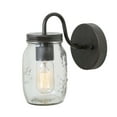 thumbnail image 2 of LNC 1-Light Farmhouse Brown Bathroom Vanity Light with Mason Jar Glass, 2 of 8