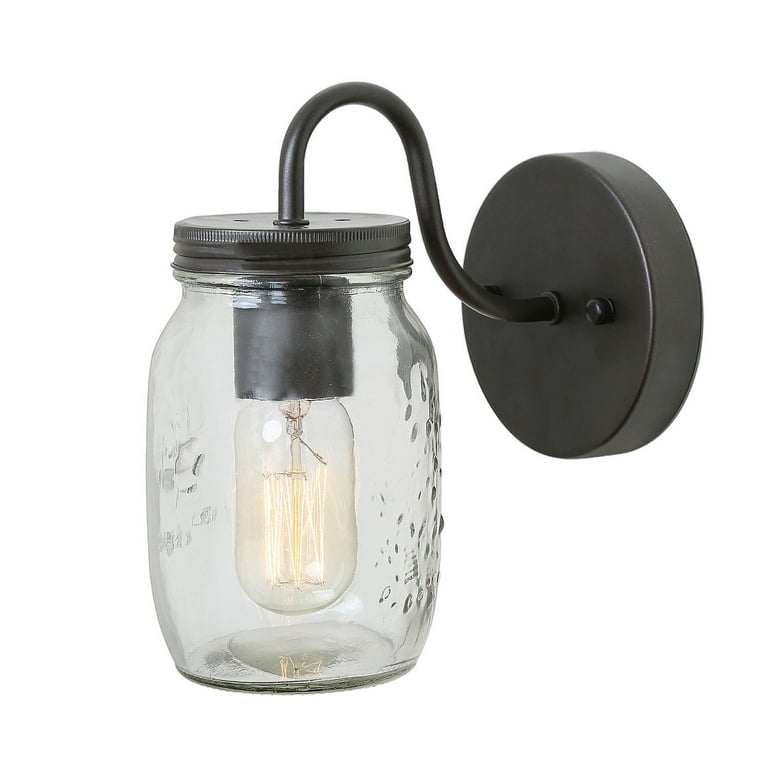 Mason jar vanity 2024 light brushed nickel
