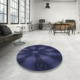thumbnail image 4 of Ahgly Company Tapis Rond Lavable en Machine Intérieur Transitionnel Violet Pervenche Profond, 4 Pieds Rond, 4 of 7