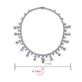 thumbnail image 4 of Vintage Estate Art Déco Design Bijoux de Mariée Multi Goutte AAA CZ Collier Pulvérisateur pour Femmes Plaqué Argent, 4 of 6