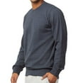 thumbnail image 2 of Men's Pullover Crew Neckline Lightweight Fleece Sweatshirts, Denim XL, 2 of 3