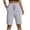 Gray, variant on Inleife Womens Short Pants Fashion Women Elastic Forces Waist Casual Pockets Button Five Cents Pants