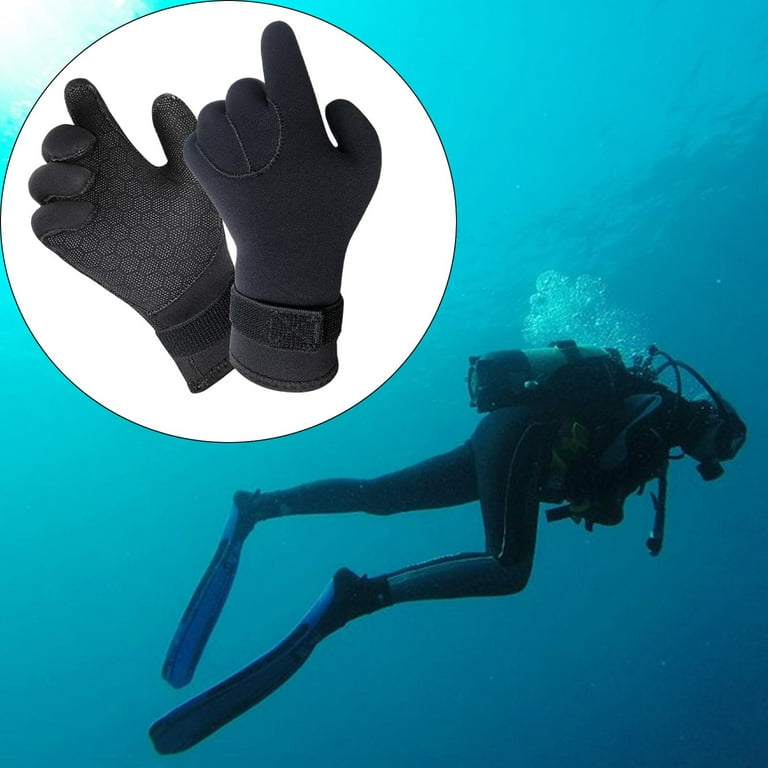 Scuba Diving Gloves, Neoprene Dive Gloves, Thermal Wetsuit Gloves, Men  Women Five Finger Gloves for Surfing Spearfishing Kayaking Rafting Swimming  3mm