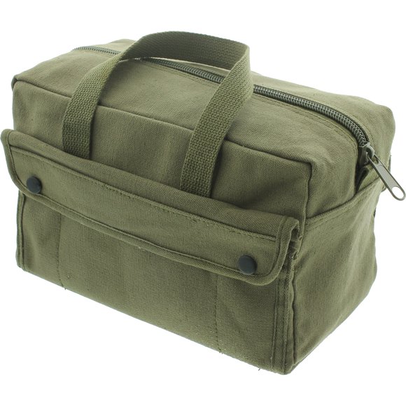 ARMYU Sac à Outils Petit Usage Intensif Sac Mécanique en Toile de Coton Tactique, 11 Pouces x 7 Pouces x 6 Pouces, Olive