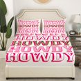 thumbnail image 3 of Cowgirl Western Bedding Set Hot Pink Room Decor, Preppy Howdy Cheetah Leopard Print Twin Bed Sheets, Girly Trendy Decorations Fitted Sheet Western Bedroom Decor for Girls College Dorm,Cowgirl Gifts, 3 of 5
