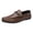 Brown, variant on Mens Casual Driving Moc Loafers Slip on Oxfords Dress Shoes Spring Fall Leather Lightweight Driving Flat Boat Shoes Brown Size 10.5