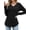 Black, variant on Women's Knit Top Fall Winter Long Sleeve V Neck Slim Fit Ribbed Knit Solid Color Casual Sweater S-2XL