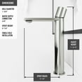 thumbnail image 4 of VIGO Gotham Single Handle Single-Hole Bathroom Vessel Faucet in Brushed Nickel, 4 of 11