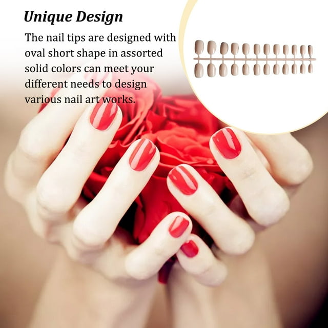 Maoww Art Delicate Removable Artificial Tips Extension Fingernails Fashion Wraps Manicure Tools Decoration for Girls Type 5