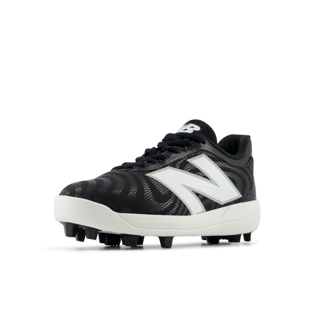 Zapatillas de béisbol New Balance 4040 V7 para niño, color negro y blanco óptico