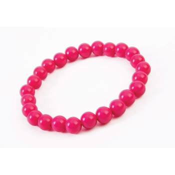 - HOT PINK BIG PEARLS BRACELET