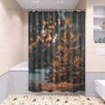 thumbnail image 6 of 4-Piece Bathroom Set with Waterproof Shower Curtain with Non-Slip Bath Mat, U-Shaped Mat & Toilet Lid Cover A Glowing Christmas Tree, 6 of 8