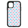 thumbnail image 1 of DistinctInk Custom SKIN / DECAL compatible with OtterBox Defender for iPhone 11 (6.1" Screen) - Blue Pink Cartoon Whales - Cartoon Whales, 1 of 5