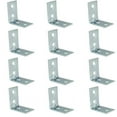 thumbnail image 2 of Cogfs 12 Pcs Small L Shape Metal 1\" Corner Drawer Shelf Wall Bracket, 2 of 8