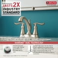 thumbnail image 4 of Delta Linden Two Handle Centerset Bathroom Faucet with Metal Drain Assembly in Stainless 2594-SSMPU-DST, 4 of 5