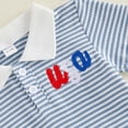 thumbnail image 4 of Povozer 4th Of July Outfits for Kids Red White Blue Boys Clothes 4th Of July Baby Boy Outfit Flag Embroidery Short Sleeve T Shirt Shorts Set Toddler Boy Summer Clothes Size 3-4 Years,Blue, 4 of 7