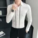 thumbnail image 3 of Camisas para hombre Camisa negra de negocios para hombre Empalmada Normal Asia Alta calidad Lujo Tops Moda de verano 2024 con mangas Venta genial I, 3 of 5