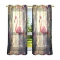 thumbnail image 6 of Yayeee Window Curtains Set of 2 for Living Room Light Filtering 63"x42", Flamingo, 6 of 7