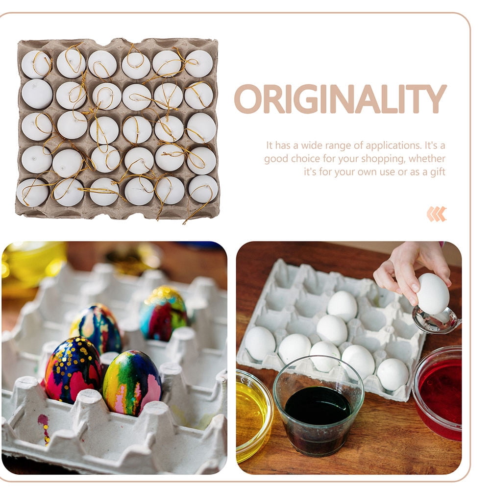 HOMEMAXS 3 Sets  of Unfinished Eggs DIY Easter Eggs Blank Eggs Graffiti Blank Eggs Simulated Easter Eggs Pendants