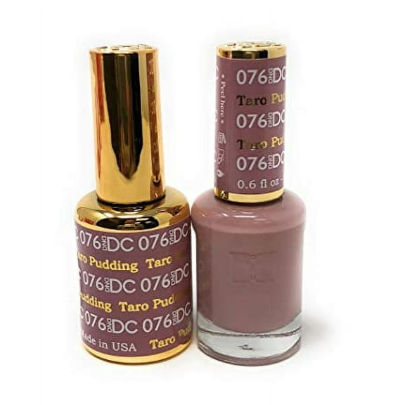 DND - DC Duo Soak off Gel & Matching nail polish - TARO PUDDING #DC076