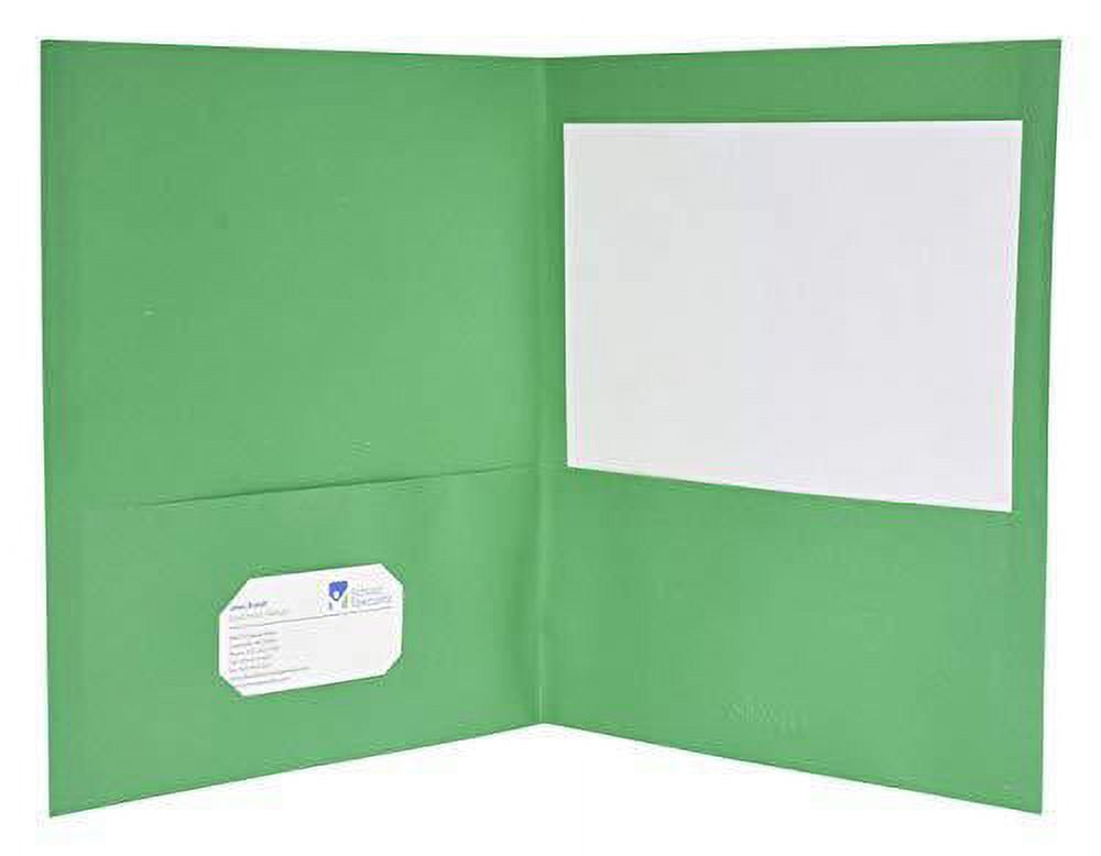 School Smart Leatherette 2-Pocket Folder, 9" x 12", Pack of 25