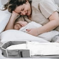 thumbnail image 4 of BRIGHTFUFU Cama infantil portátil para viaje, cama plegable para bebé, cuna multifuncional para niños pequeños, cama de viaje infantil con cama desmontable en la cama para bebé, 4 of 8