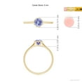 thumbnail image 4 of Angara Natural 0.5 Ct. Tanzanite Solitaire Engagement Ring in 14K Yellow Gold for Women (Ring Size: 12), 4 of 9