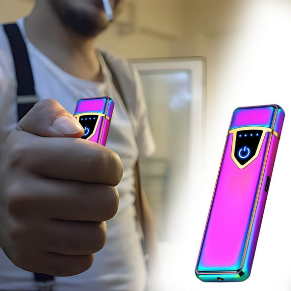 USB Rechargeable Flameless Arc Lighter, Windproof Electronic Lighter with Safety Lock for Candles, Camping, and Outdoor Use, Gift Box Packaging