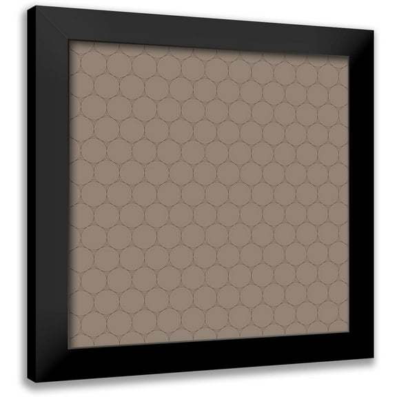 Grayscale 12x12 Black Modern Framed Museum Art Print Titled - Small Isometric Hive II