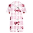 thumbnail image 3 of Yievot Womens Pajama Sets 2 Piece Graphic Print Button Down Short Sleeve Pj Set Summer Soft Sleepwear Loungewear, 3 of 4