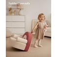 thumbnail image 6 of Toddler Chair Comfy, Foam Kids Chair with Soft Teddy Plush, Toddler Reading Chair with Cute Rainbow Designs- Light Cream, 6 of 18