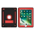 thumbnail image 3 of Allytech Silicone Case for iPad 4 / iPad 3/ iPad 2, Three Layers Silicone+PC Heavy Duty Defender Kickstand Feature Shockproof Case Cover for Apple iPad 2nd/3rd/4th Generation, Black+Red, 3 of 10