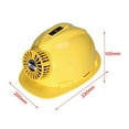thumbnail image 3 of serony Construction Hard Hat with Fan Thickening Safety Helmet Multifunction Yellow, 3 of 9