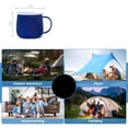 thumbnail image 5 of Enamel Camping Coffee Mug – Stainless Steel Portable Mug for Camping, Hiking, RV, Travel & Outdoor, Rust-Resistant & Lightweight, Durable Insulated Cup w/Handle – 12 oz, Multicolor, 4-Pack, 5 of 11