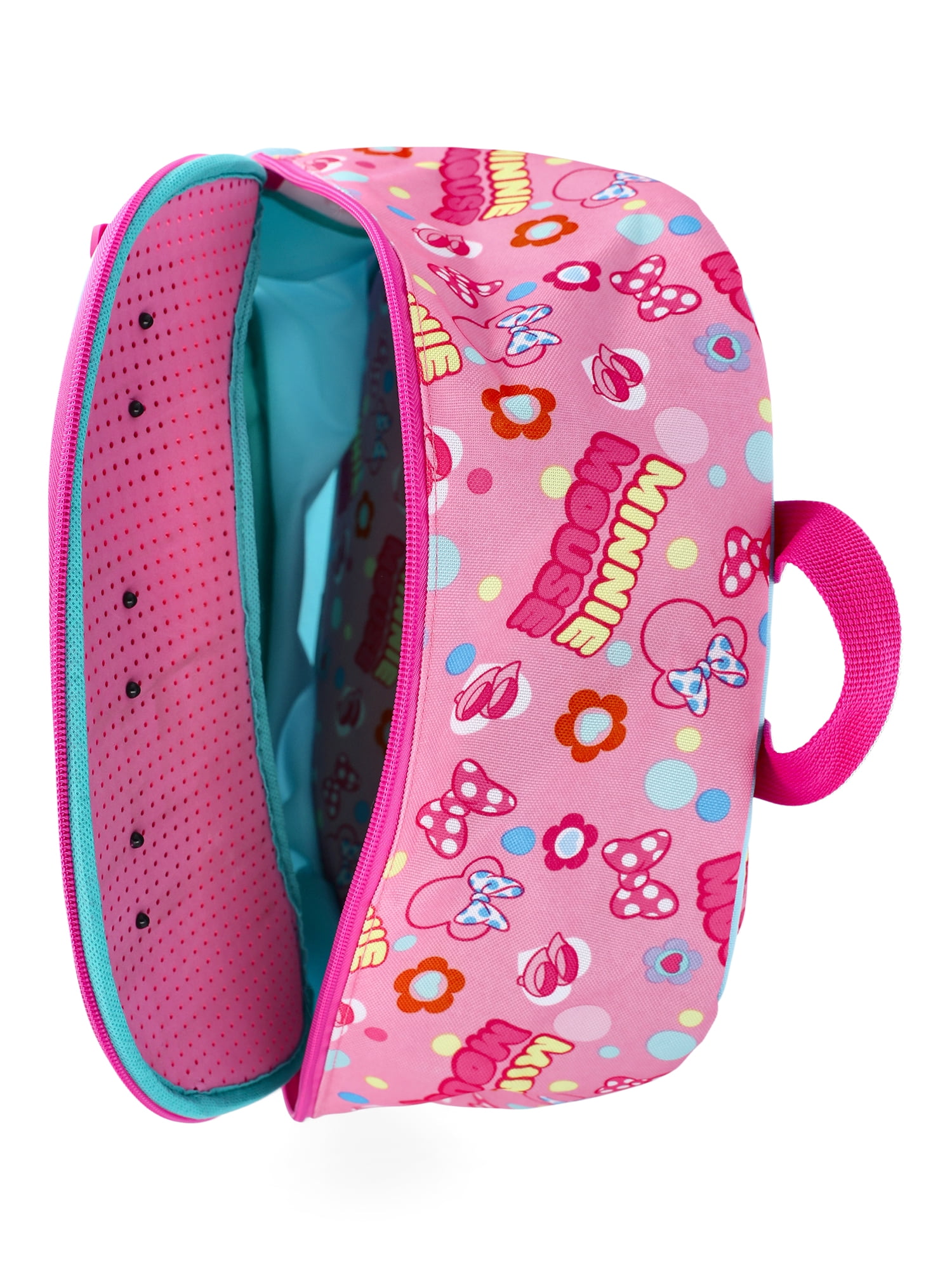 Disney Minnie Mouse Girls Customizable Charm 17" 6-Piece Backpack Set, Pink