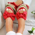 thumbnail image 4 of Eoperou Women Solid Color Leopard Print Bowknot Non-slip Open Toe Slippers Flat Sandals, 4 of 8
