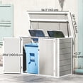 thumbnail image 3 of Outsunny 41 Cu. Ft. Outdoor Storage Shed, Storage Box w/ Chain Lid, Grey, 3 of 10