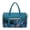 Blue Tropical Tribal Print, variant on Camo Duck Print Large Quilted Duffle Bag Lightweight Weekender Bag Overnight Carry On Bag with Luggage Sleeve for Travel, Gym