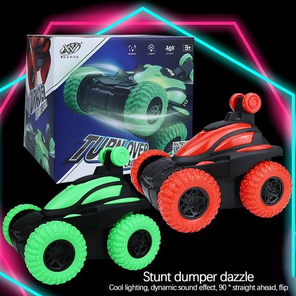 Viflosae Toy Cars for Boys Age 4-7 Rollover Stunt Car, 360 Degree Stunt Rotation 90 Uprightdriving Off-road Vehicle, and Sound Effects, Children's Toys, Birthday and Christmas Gifts